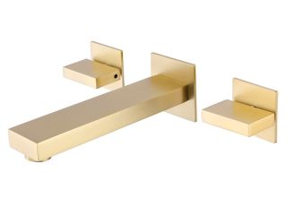 Встраиваемый смеситель для раковины ABBER Daheim AF82122G золото матовое